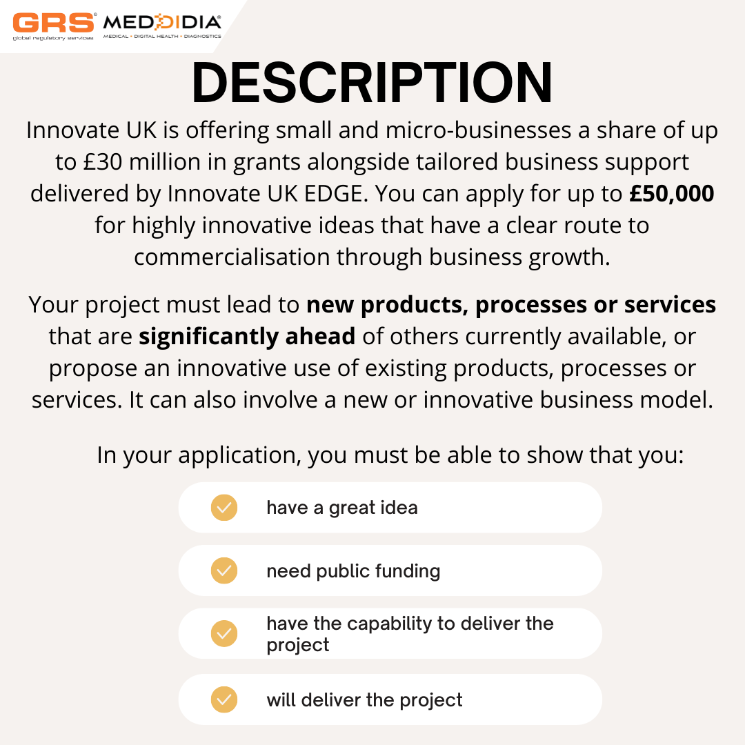 Funding competition Fast Start: Innovation